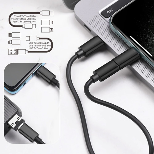 Kit adaptadores celular carga USB Micro y USB C