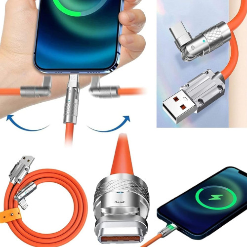 Cable USB C a USB 120W Angulo 180º 