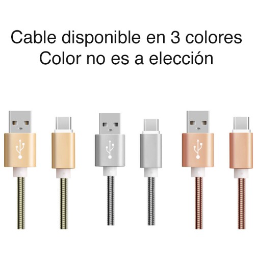 Cable USB tipo C a USB de 1 metro cordón metal