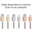 Cable USB tipo C a USB de 1 metro cordón metal