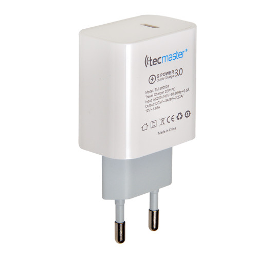 Cargador USB C con cable USB C 20W Certificación SEC