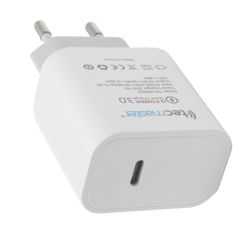 Cargador USB C con cable USB C 20W Certificación SEC