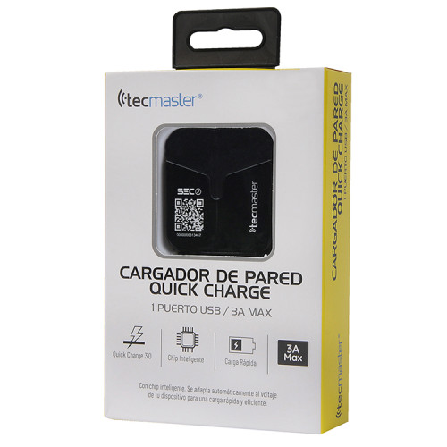 Cargador USB pared carga rápida 3A Certificación SEC