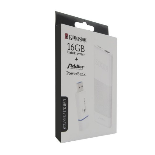 Kit Pendrive 16GB USB 3.0 y Power Bank 3000 mAh
