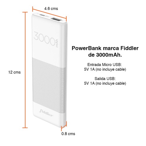 Kit Pendrive 16GB USB 3.0 y Power Bank 3000 mAh