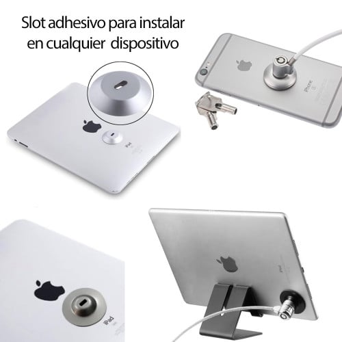 Candado para tablet piola seguridad con llave Candado para tablet piola seguridad con llave