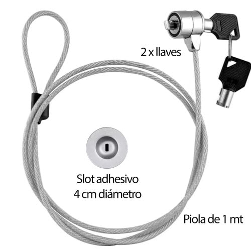 Candado para tablet piola seguridad con llave Candado para tablet piola seguridad con llave
