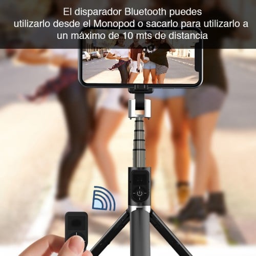 Palo selfie trípode Bluetooth 2 en 1 para móvil