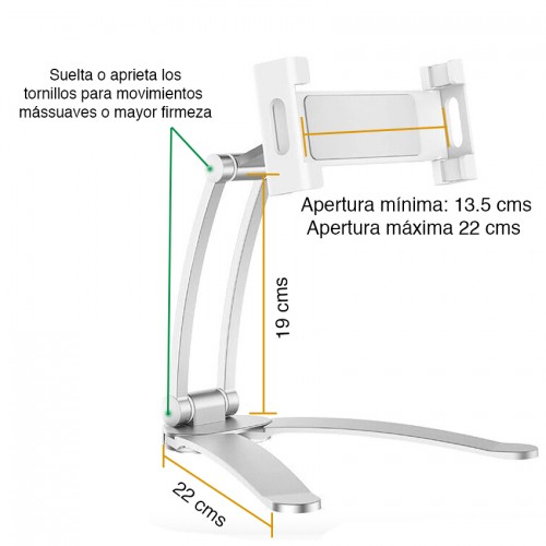 Soporte iPad Tablet Celular Pared Escritorio NW-M10