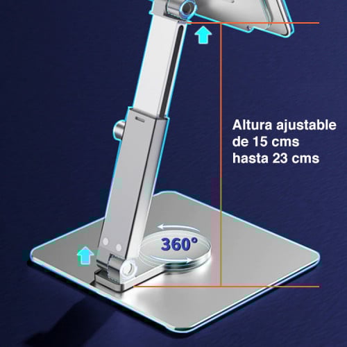 Soporte iPad Pro Air aluminio giratorio ajustable