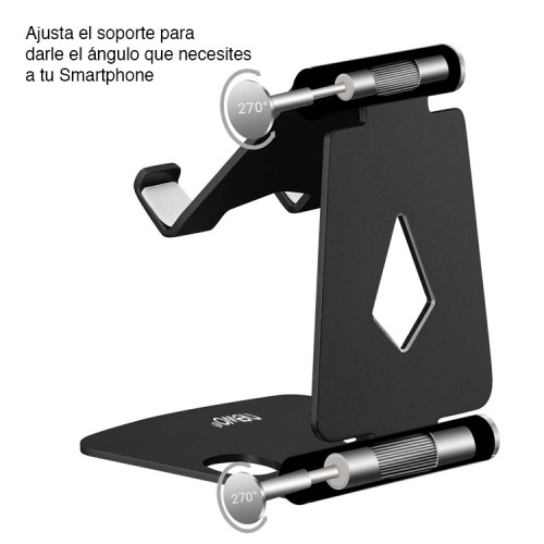 Soporte base celular tablet escritorio ajustable plegable