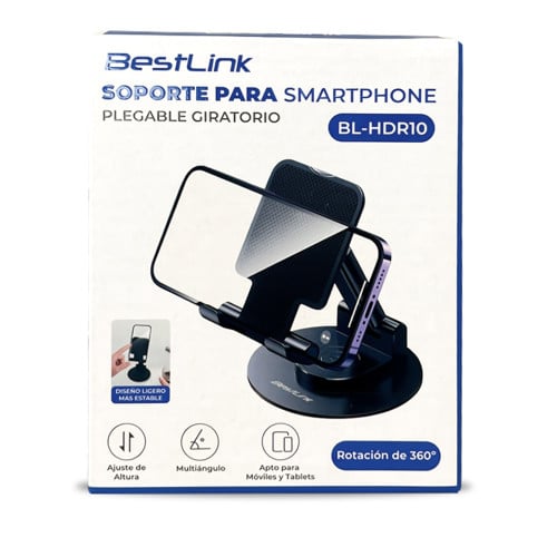 Soporte celular rotación 360 ajuste altura Soporte celular rotación 360 ajuste altura