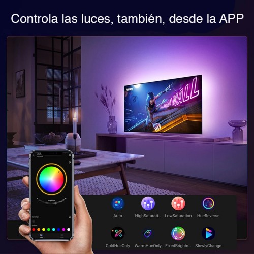 Tira Led TV sincronización colores HDMI 5 mts