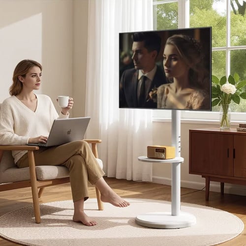 Soporte TV con ruedas vertical y horizontal negro 42 pulgadas