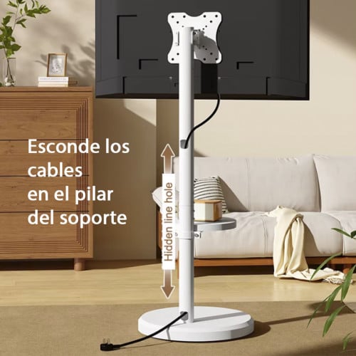 Soporte TV con ruedas vertical y horizontal negro 42 pulgadas