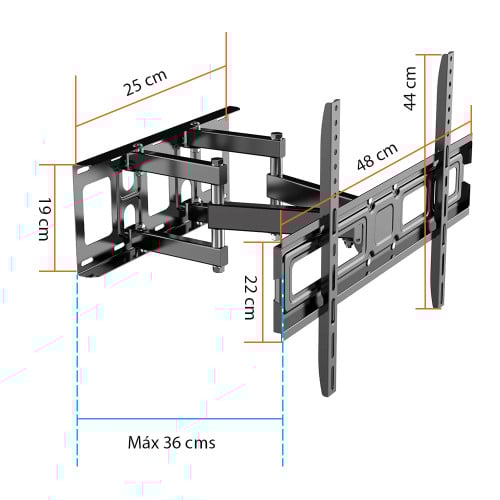 Soporte TV Plegable pared 32 hasta 65 pulgadas Soporte TV Plegable pared 32 hasta 65 pulgadas