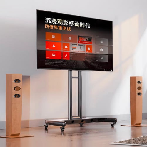 Soporte Pedestal TV móvil con ruedas hasta 70"