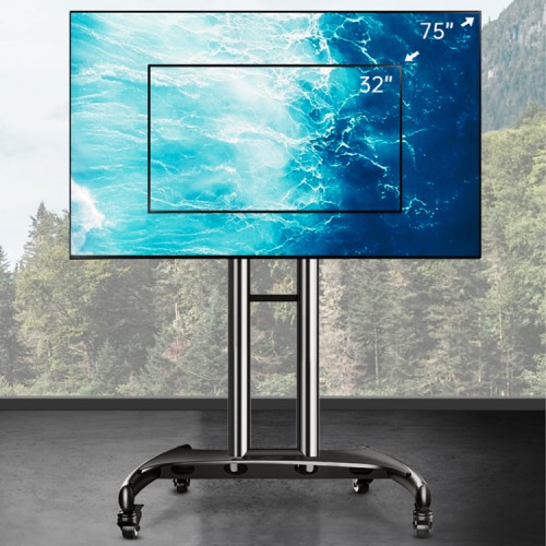 Soporte Pedestal TV móvil con ruedas hasta 70"