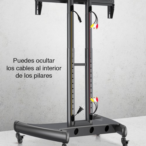 Soporte Pedestal TV móvil con ruedas hasta 70"