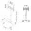 Soporte Pedestal TV móvil con ruedas hasta 70"