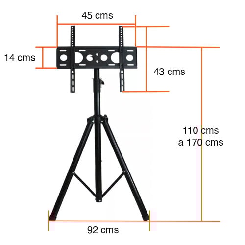 Trípode TV altura ajustable hasta 50 pulgadas Trípode TV altura ajustable hasta 50 pulgadas