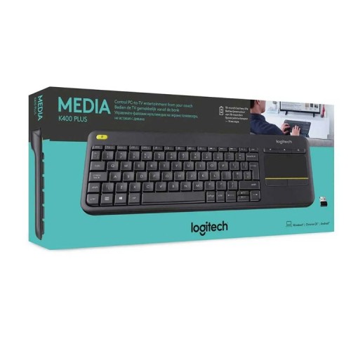 Teclado inalámbrico Smart TV PC TouchPad Logitech 