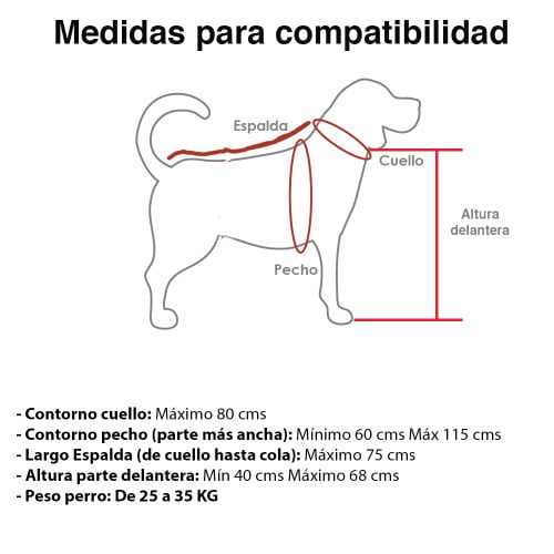 Silla Ruedas perro grande ajustable 25 a 35 KG Silla Ruedas perro grande ajustable 25 a 35 KG