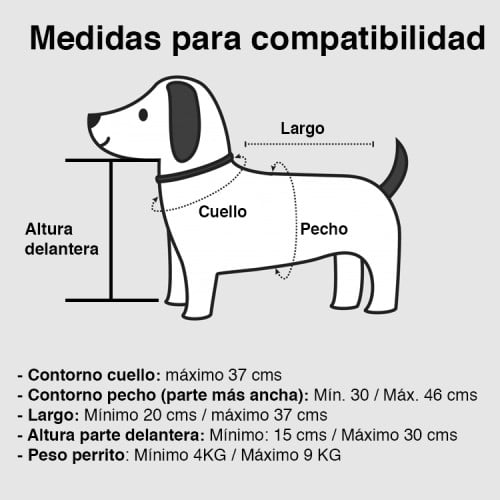 Silla Ruedas perro XS y S ajustable 4 a 9 KG Silla Ruedas perro XS y S ajustable 4 a 9 KG