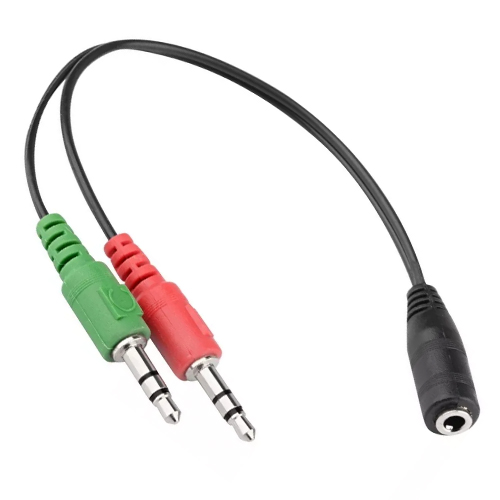 Splitter Audio 3 5mm Microfono Audifono Macho Hembra
