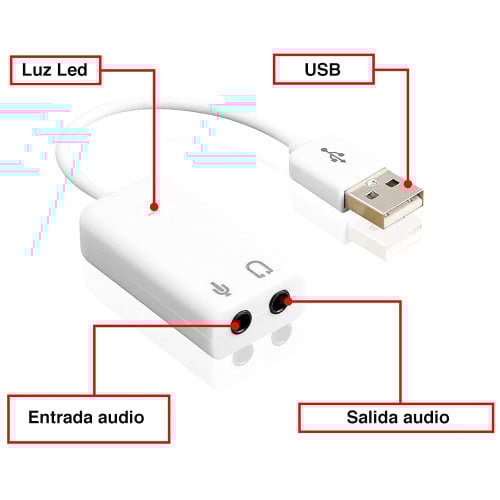 Tarjeta De Sonido USB Interfaz audio USB