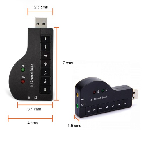 Tarjeta de sonido Audio USB Micrófono Audífonos 8.1ch