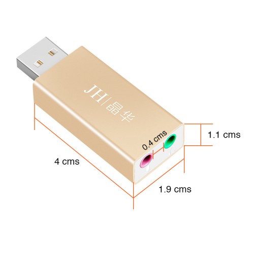 Tarjeta De Sonido USB a 3.5 mm micrófono audífono JH