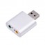 Tarjeta USB de sonido micrófono y audífonos aluminio 