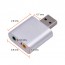 Tarjeta USB de sonido micrófono y audífonos aluminio 
