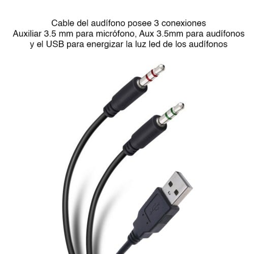 Audífonos con micrófono auxiliar videollamadas 