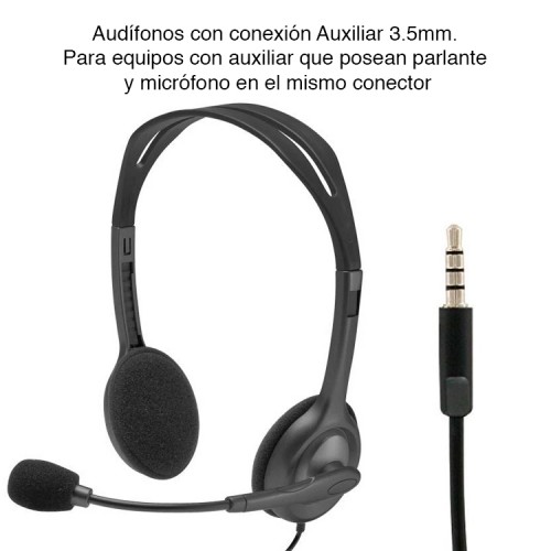 Audifonos con micrófono auxiliar Logitech H111