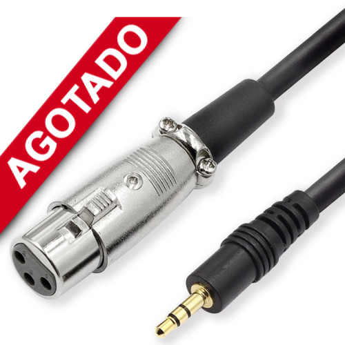 Cubeta Redondo colorante Cable XLR Canon Hembra a Plug 3.5mm macho | Netexpertos.cl