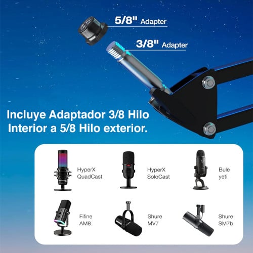 Brazo para micrófono ajustable Hyperx Blue Yeti Brazo para micrófono ajustable Hyperx Blue Yeti