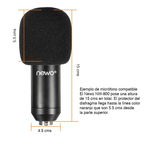 Esponja antipop para micrófono condensador 