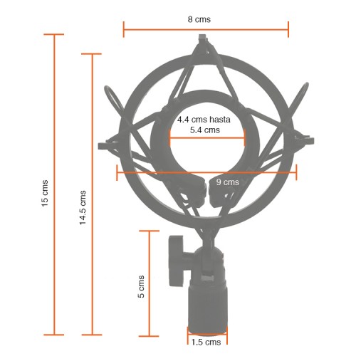 Shock Mount Araña de metal micrófono condensador