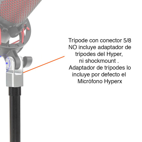 Trípode Microfono Hyperx Quadcast Solocast 180 cms Trípode Microfono Hyperx Quadcast Solocast 180 cms