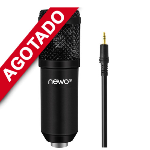 Micrófono condensador Auxiliar y tarjeta sonido USB 