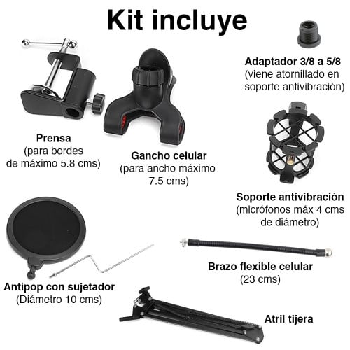 Brazo micrófono Hyperx Quadcast Solocast Brazo micrófono Hyperx Quadcast Solocast