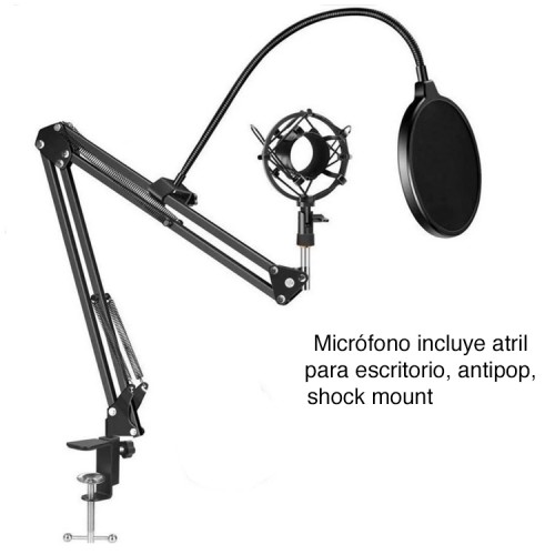 Kit Micrófono condensador USB atril Newo NW-800KC