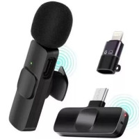 Micrófono lavalier inalámbrico USB C y Lightning 20 mts