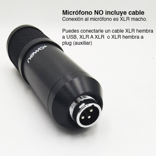 Micrófono Condensador Newo sin cable XLR 800SC