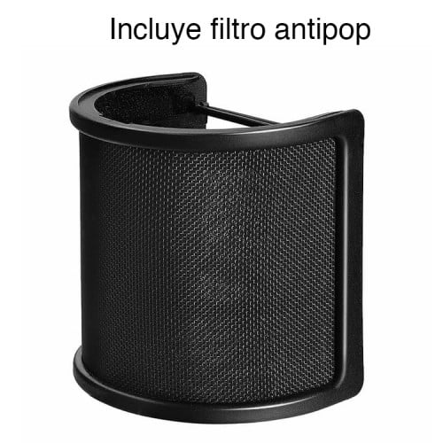 Micrófono Condensador USB Control de Volumen