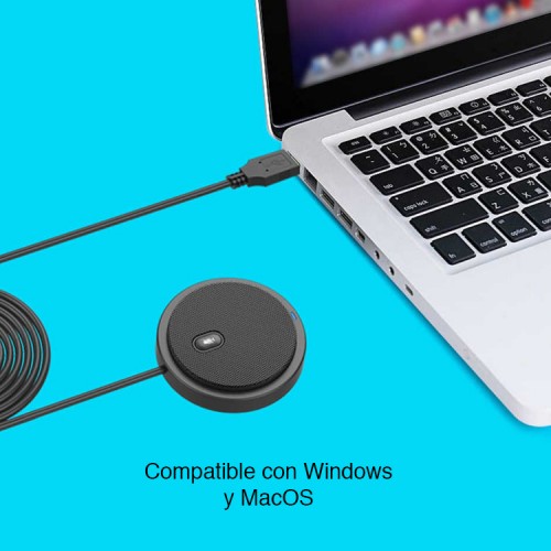 Micrófono Omnidireccional USB reuniones mesa juntas