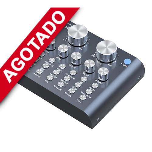 Tarjeta de Sonido Externa Mixer Mezcladora efectos 2 canales 