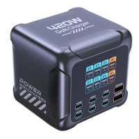 Cargador múltiple 8 puertos USB C y USB GaN 420W